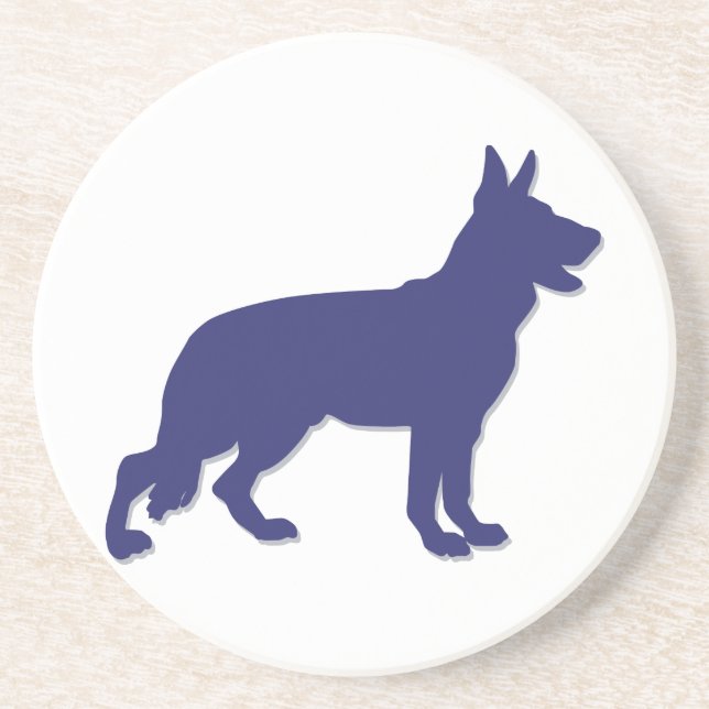 Porta-copos De Arenito German shepherd (Frente)
