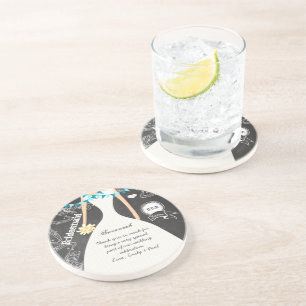 Porta-copos De Arenito Gift de Casamento Chalkboard Bridesmaid Keepsaet