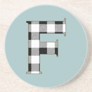 Porta-copos De Arenito Gingham Check F