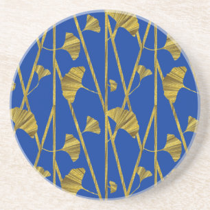 Porta-copos De Arenito ginkgo dourado