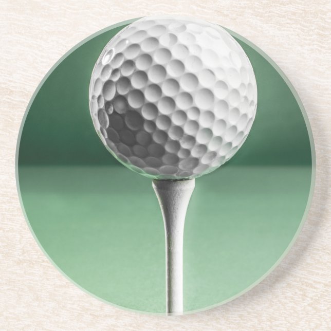 Porta-copos De Arenito Golf Ball em Tee (Frente)