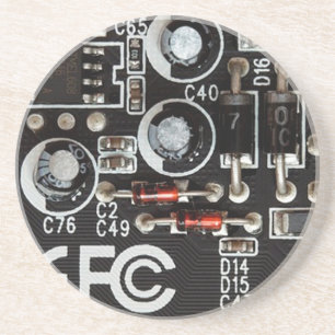 Porta-copos De Arenito Gráfico de Conselho de Circuito de Geeks Quirky