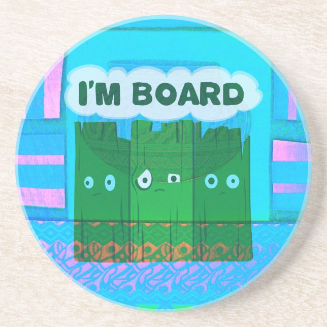 Porta-copos De Arenito Gráfico Inspiracional Engraçado: Eu Sou Uma Arte D (Frente)