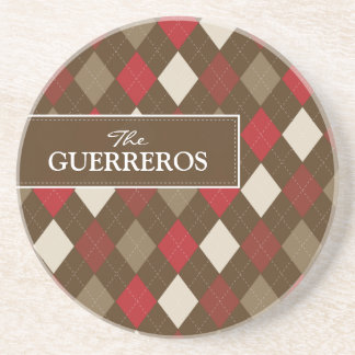 Porta-copos De Arenito Guerreros Montanha-russa Vermelho/Chocolate