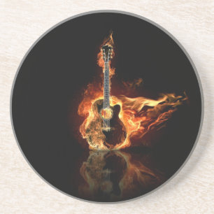 Porta-copos De Arenito guitarra do flamin