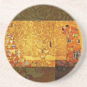 Porta-copos De Arenito Gustav Klimt Árvore da Vida: Art Nouveau Simbolist