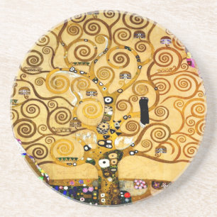 Porta-copos De Arenito Gustav Klimt Tree of Life: Art Nouveau Symbolista