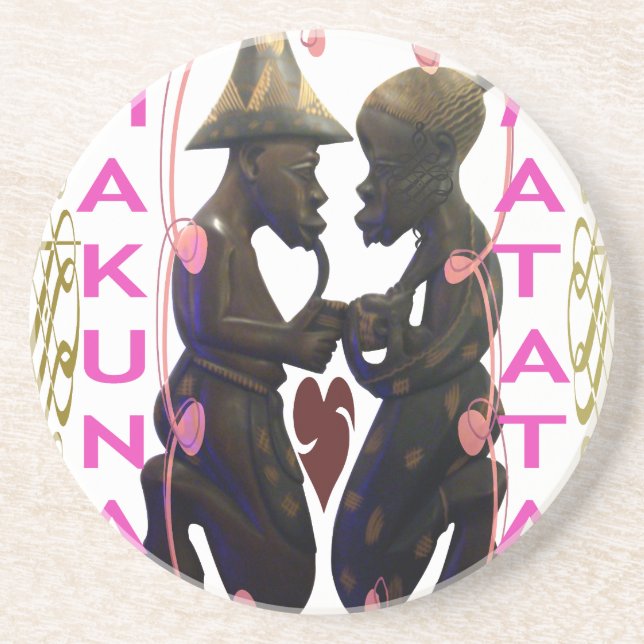 Porta-copos De Arenito Hakuna Matata Hakunamatata (Frente)