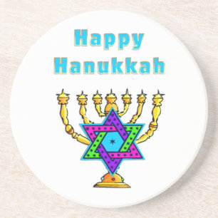 Porta-copos De Arenito Hanukkah feliz