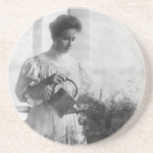 Porta-copos De Arenito Helen Keller Watering Plant Retrait