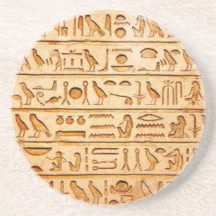 Porta-copos De Arenito hieroglyphics hieroglifos