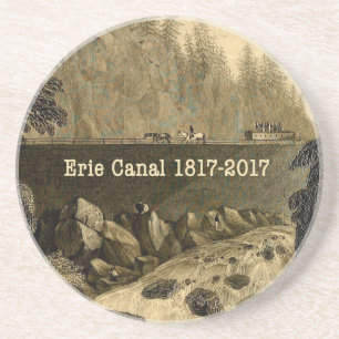Porta-copos De Arenito Histórica do Canal do Erie Bicentenário