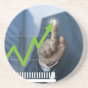 Porta-copos De Arenito Homem mostrando o conceito de tela de toque do pre