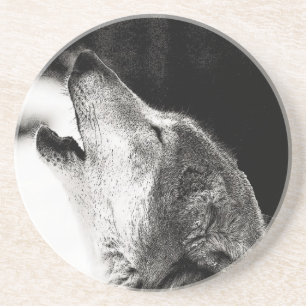 Porta-copos De Arenito Howling Wolf