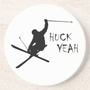 Porta-copos De Arenito Huck Sim (Skiing)