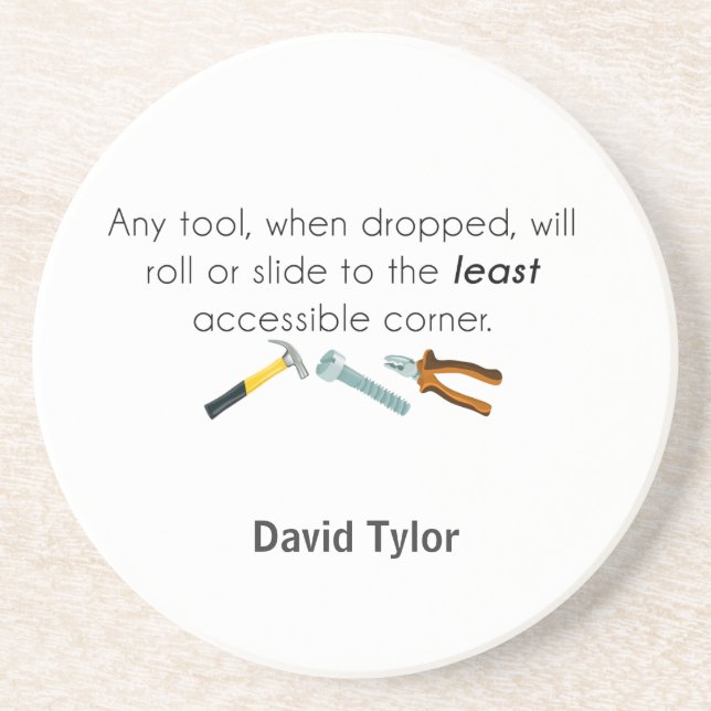 Porta-copos De Arenito Humor de engenharia (Frente)