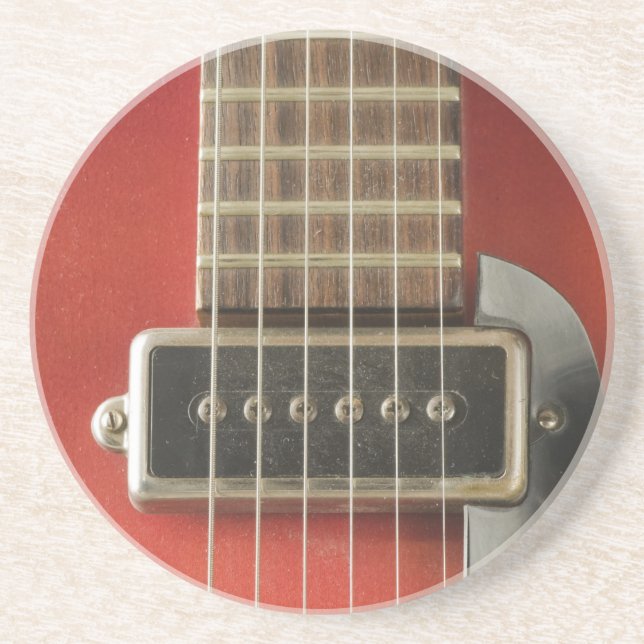 Porta-copos De Arenito I Heart Guitars (Frente)