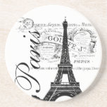 Porta-copos De Arenito Ilustração da torre Eiffel de Paris do vintage<br><div class="desc">Precise projetar? Tenha uma outra cor na mente? Contacte Beth em 5178designs@gmail.com e envie seu pedido. Você obterá uma resposta rápida! Você pode personalizar todo o artigo adicionando seus próprios texto, imagens e/ou design. Todo o design é protegido sob Copyright 2009 5178 do ACHADO OOPSY do design | Beth Dunn...</div>