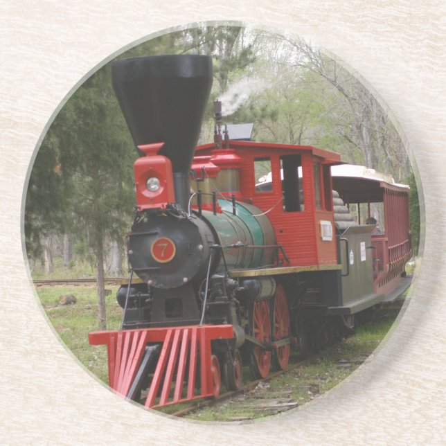 Porta-copos De Arenito Imagens das locomotivas (Frente)