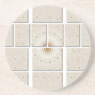 Porta-copos De Arenito Impressão de Arte Mosaica do Motif Africano Tradic