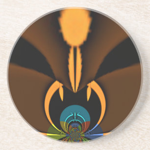 Porta-copos De Arenito Impressão de Contraste de Cor abstrato