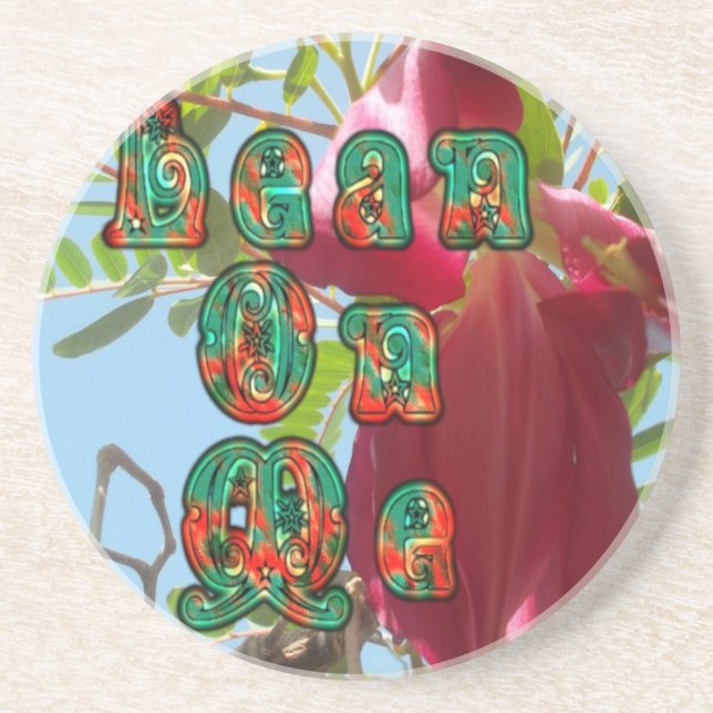 Porta-copos De Arenito Inspiron Lean On Me Floral Skyward Art Impressão (Frente)