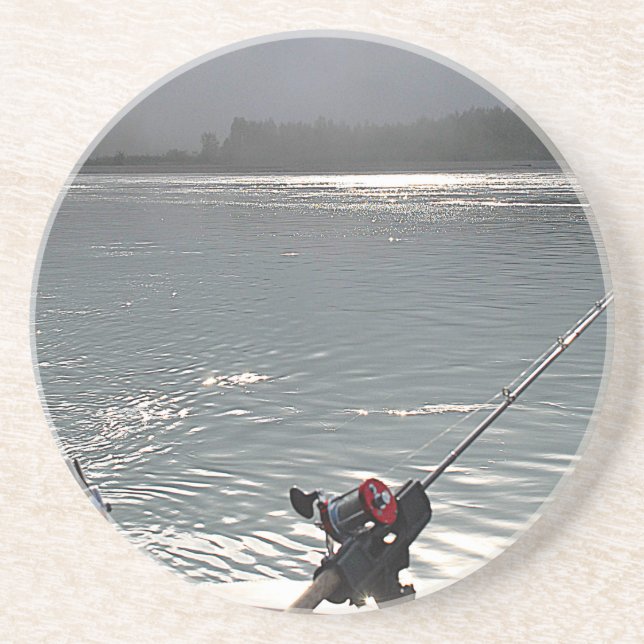 Porta-copos De Arenito Já Não Há Trabalho De Pesca (Frente)