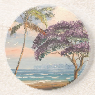 Porta-copos De Arenito Jacaranda na praia
