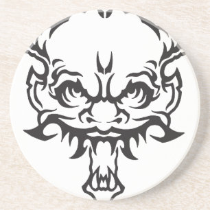 Porta-copos De Arenito Japonês Tattoo Oni Demon