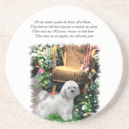 Porta-copos De Arenito Jardim de Verão do Havanês