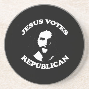 Porta-copos De Arenito Jesus vota o republicano -