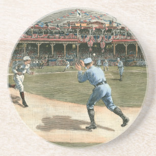 Porta-copos De Arenito Jogo da Liga Nacional de Basebol de 1886