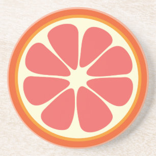 Porta-copos De Arenito Juicy Grapefruit Summer Citrus Fruta