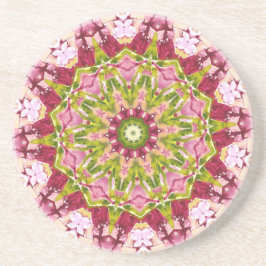 Porta-copos De Arenito Kaleidescope Rosa e Verde de Ola Boo