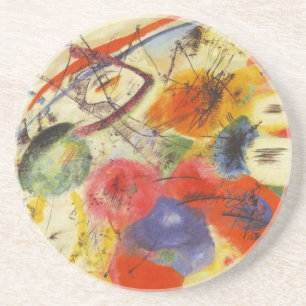 Porta-copos De Arenito Kandinsky Black Trakes Abstrato Painting