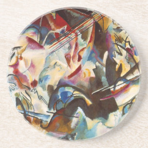 Porta-copos De Arenito Kandinsky Composition VI Abstrato Pintura