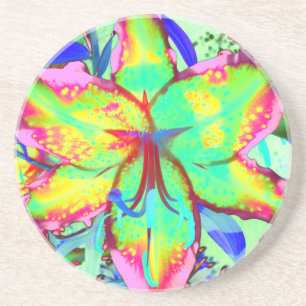 Porta-copos De Arenito Key West Lily
