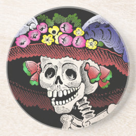 Porta-copos De Arenito La Calavera Catrina [porta copos]