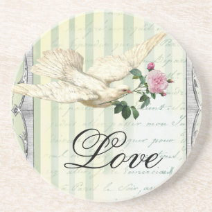 Porta-copos De Arenito La Lettre D’amour Dove