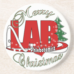 PORTA-COPOS DE ARENITO LAB PHLEBOTOMISTA CHRISTMAS
