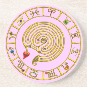 Porta-copos De Arenito LABYRINTH ASTRAL rosa