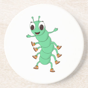 Porta-copos De Arenito Lagarta Verde