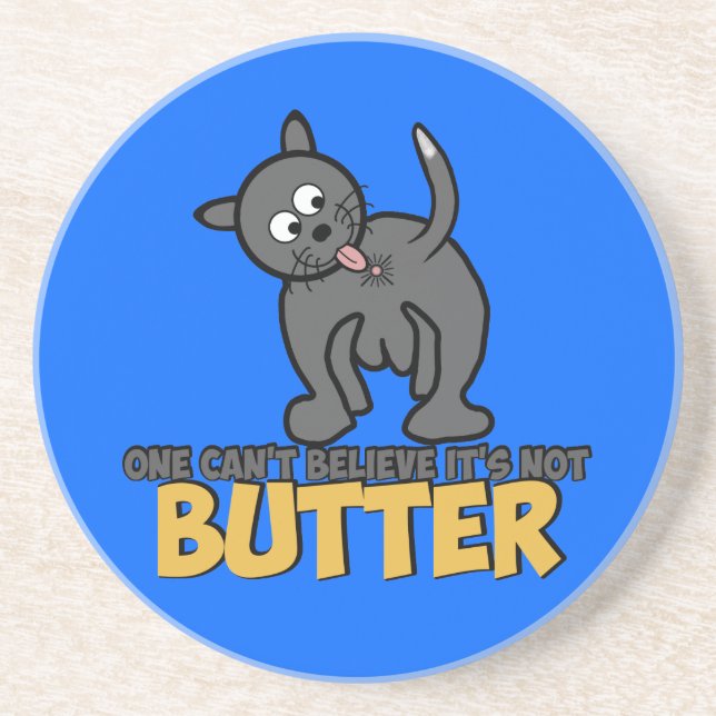 Porta-copos De Arenito Lambedura do vagabundo do gato (Frente)