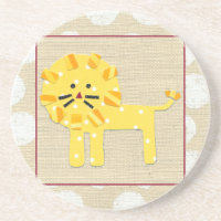 Leão Amarelo com Bolinhas Brancas