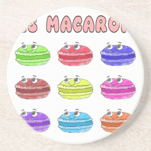 Porta-copos De Arenito Les Macarons — Cartoon
