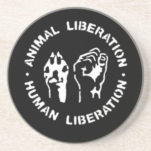 Porta-copos De Arenito Libertação animal do ser humano da libertação