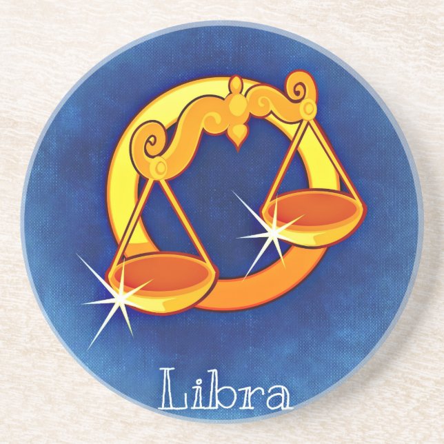 Porta-copos De Arenito Libra (Frente)