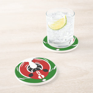 Porta-copos De Arenito Linda Tapeçaria no Quênia: Borboleta da Bandeira d