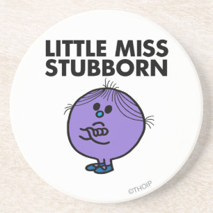 Porta-copos De Arenito Little Miss Stubborn   Armas cruzadas