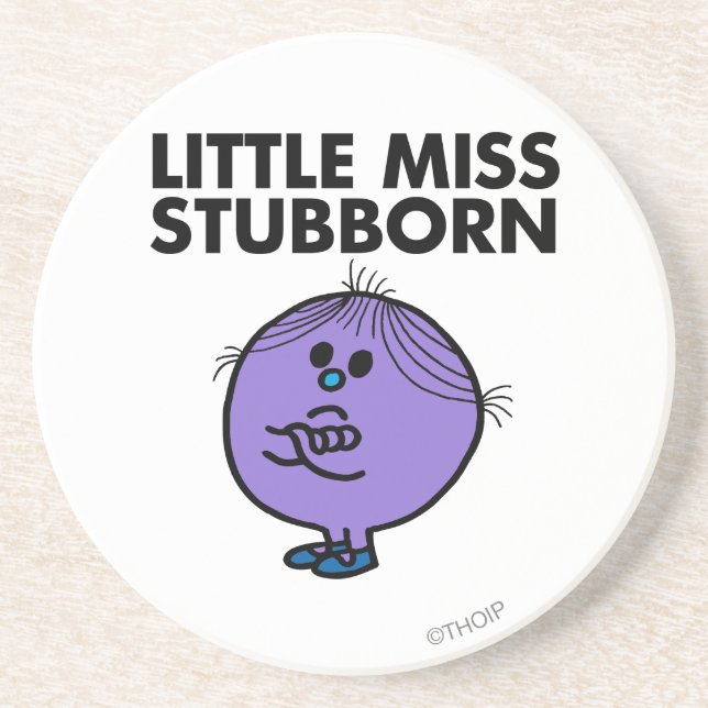 Porta-copos De Arenito Little Miss Stubborn | Armas cruzadas (Frente)